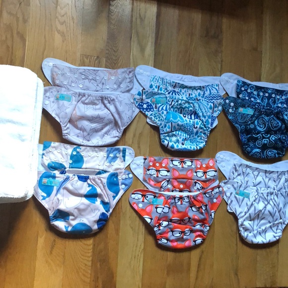 12 AlvaBaby snap one size pocket diapers - Picture 2 of 6